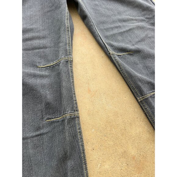 Vintage Red Ape Mens Y2K Black Denim Jeans 40/32 With Logo Patch Y3 - Picture 3 of 11